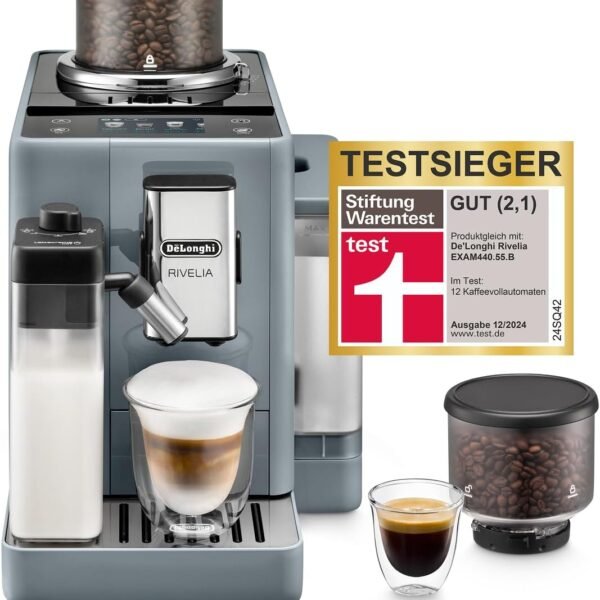 De'Longhi Rivelia - Kaffeevollautomat 16 Getränke Grau