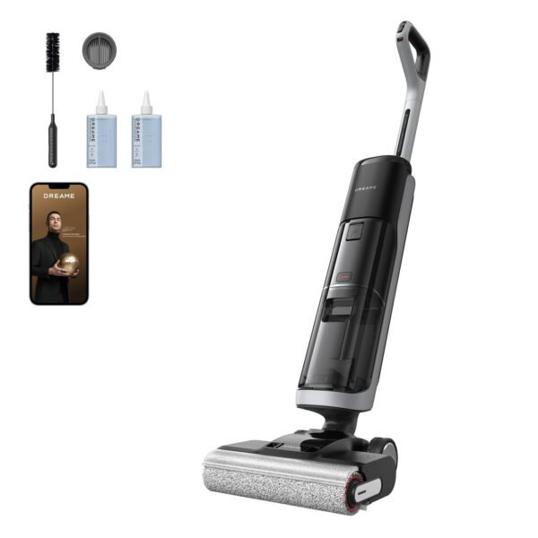 dreame H14 Pro Nass- und Trockensauger, 180° Lie-Flat, 60 °C Bürstenpflege, 5-min Trocknung, automatische Lösungsmittelverteilung, App-Steuerung, Doppelrotationsbürste, 18 kPa Saugkraft, Doppelkante