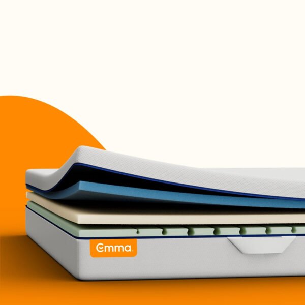 Emma One+ Matratze H2/H3, 3-Zonen Memory-Foam-Matratze mit atmungsaktivem Bezug, ergonomischer Schlafkomfort