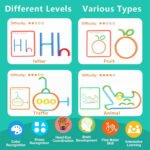 Kreatives Holzpuzzle Stäbchen & Ringe, Montessori Spielzeug Formanpassungsspiel ab 3 Jahren
