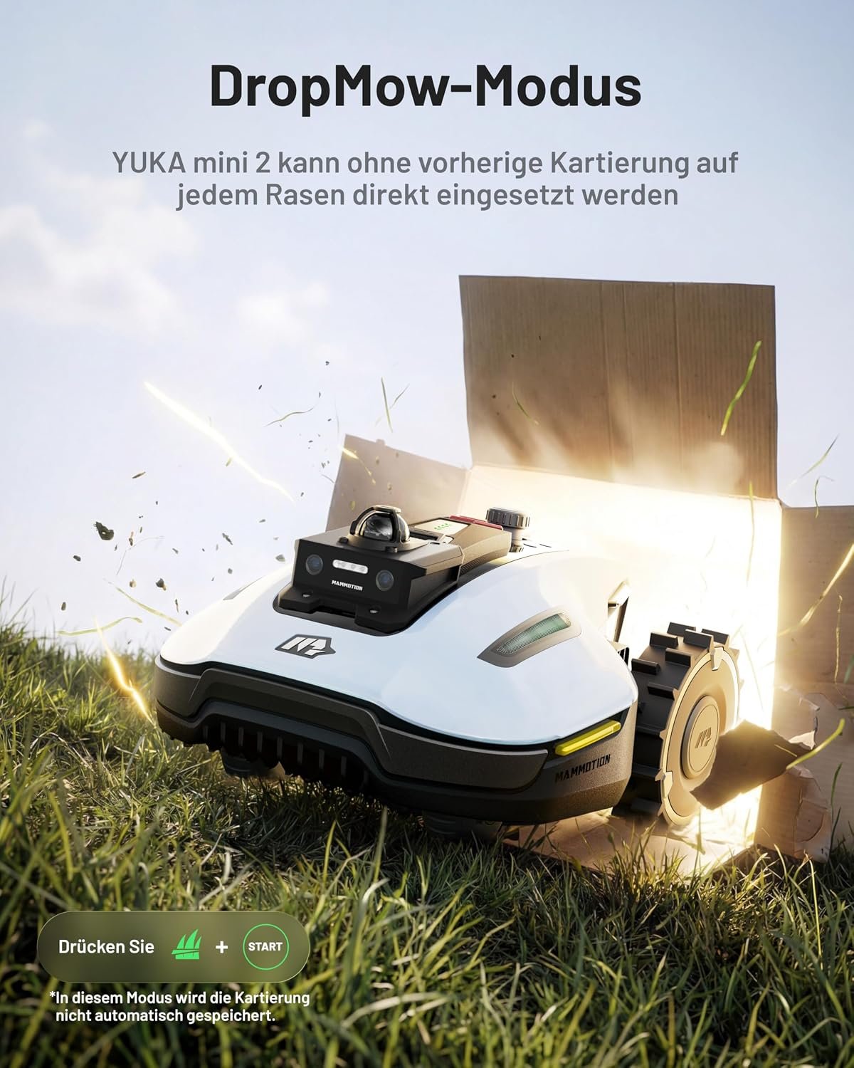 MAMMOTION Yuka Mini 2 800 Lawn Robot without Boundary Cable