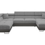 Mirjan24 Torezio Bis Ecksofa U-Form mit Schlaffunktion & Bettkasten, Wohnlandschaft mit verstellbaren Kopfstützen