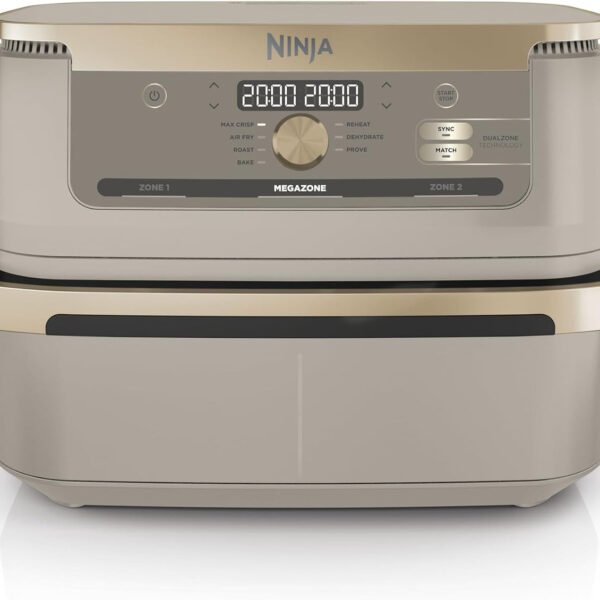 Ninja Foodi FlexDrawer Heißluftfritteuse, Dual Zone, Stone Gold AF500EUSD